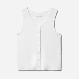 Everlane white button-up tank top